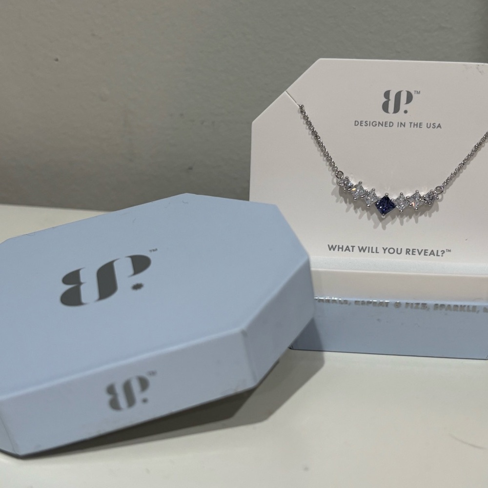 BP Silver Necklace with Blue Sapphire